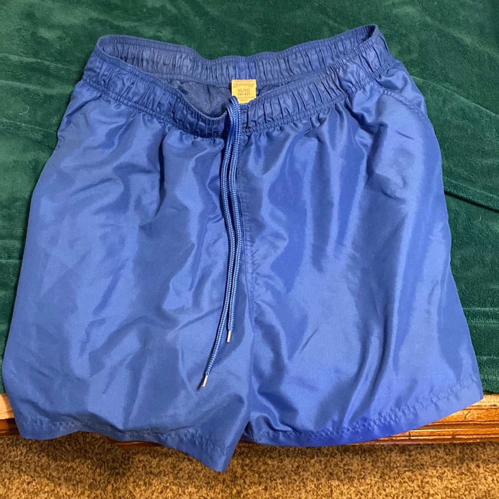 Blue swim trunks